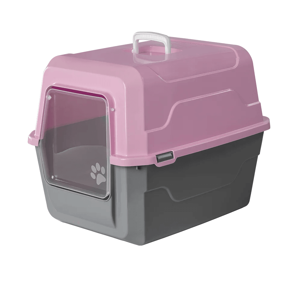 Amazon Tam Açılır Kapalı Kedi Tuvaleti Pembe 52x37x48 cm